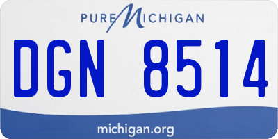 MI license plate DGN8514