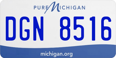 MI license plate DGN8516
