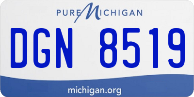 MI license plate DGN8519