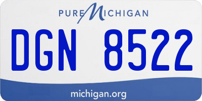 MI license plate DGN8522