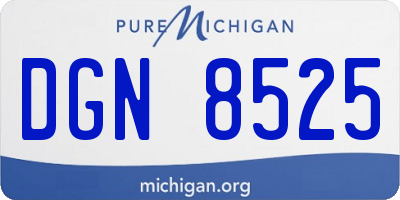 MI license plate DGN8525