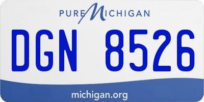 MI license plate DGN8526
