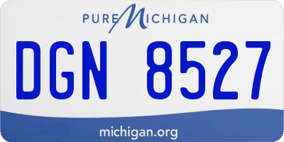 MI license plate DGN8527