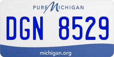 MI license plate DGN8529