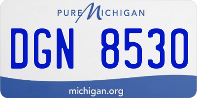 MI license plate DGN8530