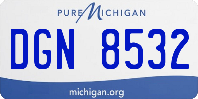 MI license plate DGN8532