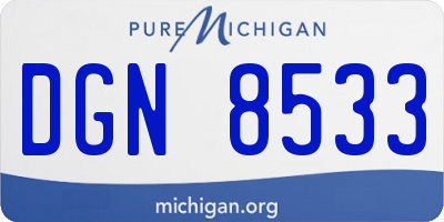 MI license plate DGN8533