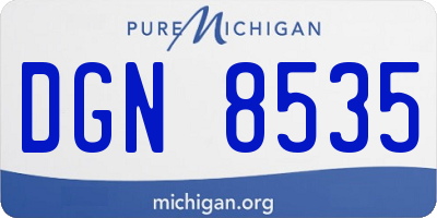 MI license plate DGN8535