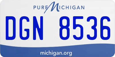 MI license plate DGN8536