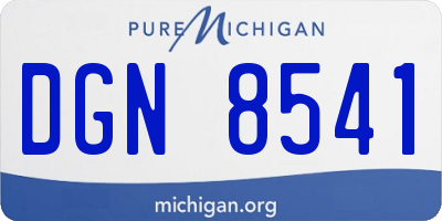 MI license plate DGN8541