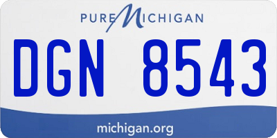 MI license plate DGN8543