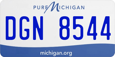 MI license plate DGN8544