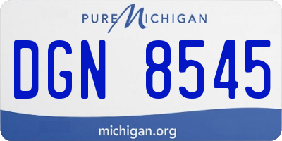 MI license plate DGN8545