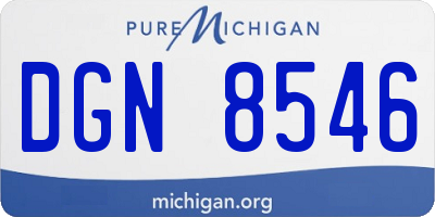 MI license plate DGN8546