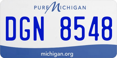 MI license plate DGN8548