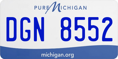 MI license plate DGN8552