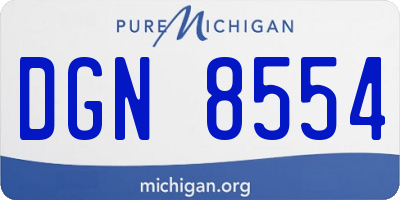 MI license plate DGN8554