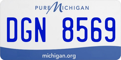 MI license plate DGN8569