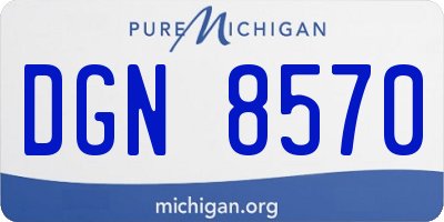MI license plate DGN8570