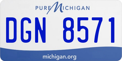 MI license plate DGN8571