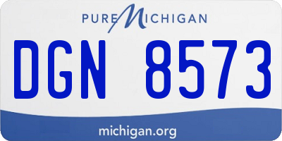MI license plate DGN8573