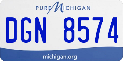 MI license plate DGN8574