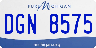 MI license plate DGN8575