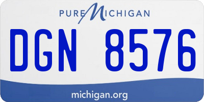 MI license plate DGN8576