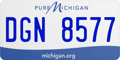 MI license plate DGN8577