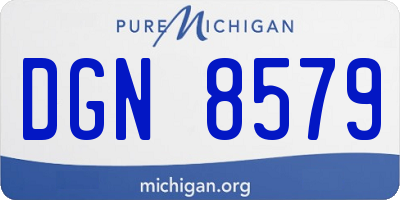 MI license plate DGN8579