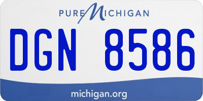 MI license plate DGN8586