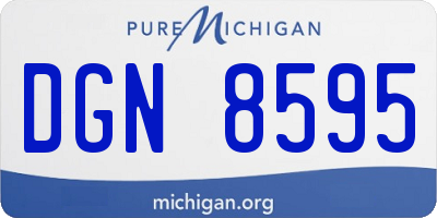 MI license plate DGN8595