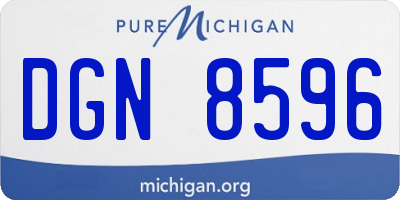 MI license plate DGN8596