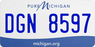 MI license plate DGN8597