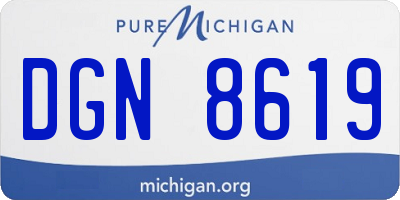 MI license plate DGN8619