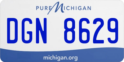 MI license plate DGN8629