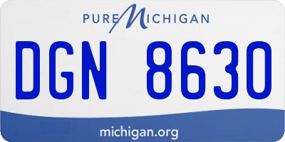 MI license plate DGN8630