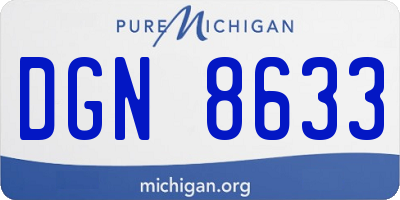 MI license plate DGN8633