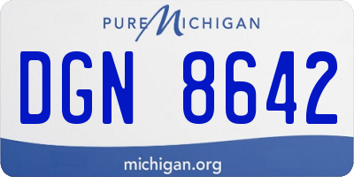 MI license plate DGN8642