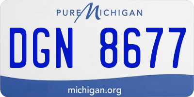 MI license plate DGN8677