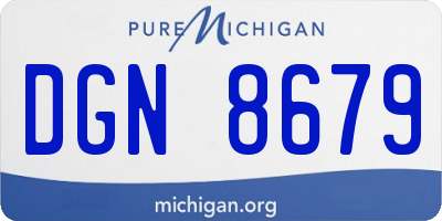 MI license plate DGN8679