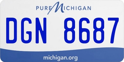 MI license plate DGN8687