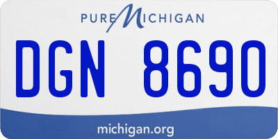 MI license plate DGN8690