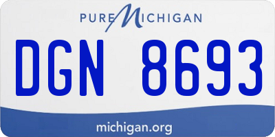 MI license plate DGN8693