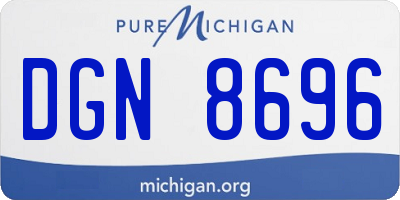 MI license plate DGN8696