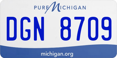 MI license plate DGN8709