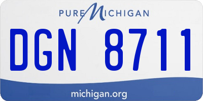 MI license plate DGN8711