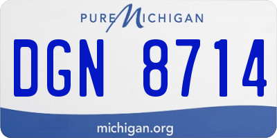 MI license plate DGN8714