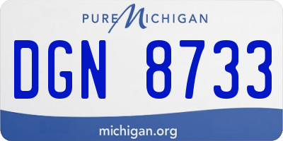 MI license plate DGN8733