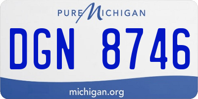 MI license plate DGN8746
